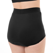Load image into Gallery viewer, product back view - zorbies women&#39;s washable bladder leak underwear aborbent hi waist panties
