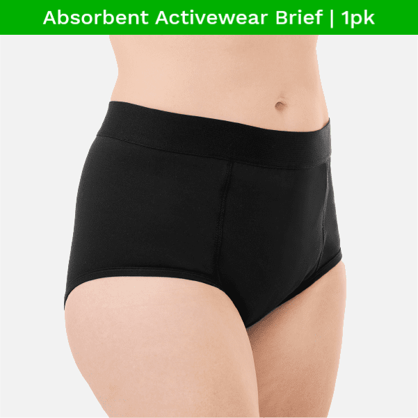 zorbies leak proof underwear high absorbent activewear sport panties 1pk