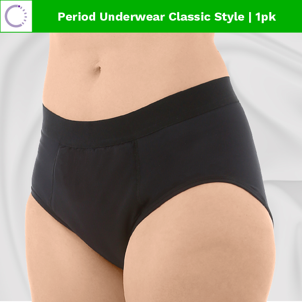 1pk product image - zorbies reusable period panties heavier absorbency classic style undies