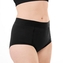 Load image into Gallery viewer, product image - zorbies underwear for sports incontinence women&#39;s absorbent sport brief angled front view
